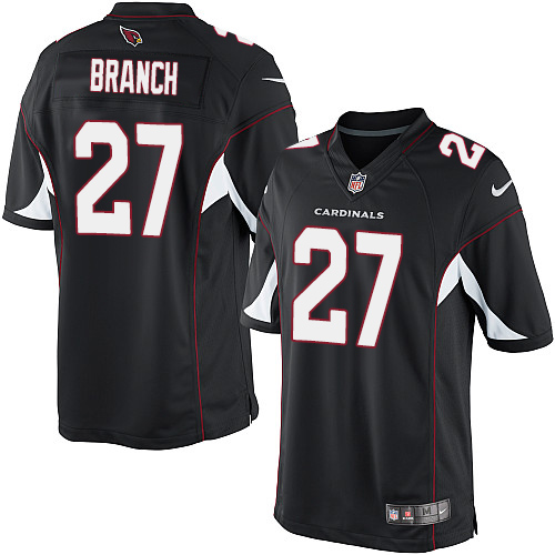 Men's Limited Tyvon Branch Nike Jersey Black Alternate - #27 NFL Arizona Cardinals